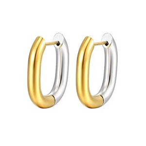 Oválné bicolor náušnice z oceli
