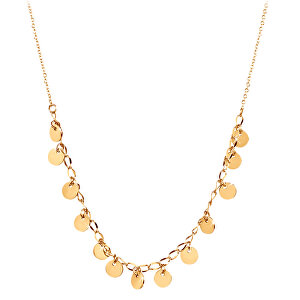 Penízkový náhrdelník z pozlacené oceli