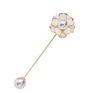 Pozlacená perličková brož Gold