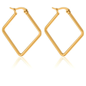 Pozlacené náušnice kosočtverec