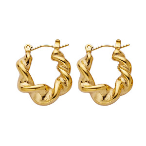 Pozlacené náušnice s krouceným designem