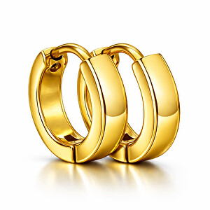 Pozlacené ocelové náušnice kroužky
