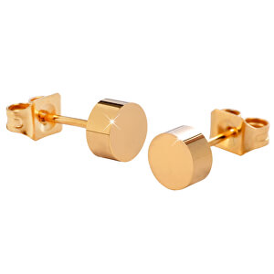 Pozlacené ocelové náušnice pecky KE-005