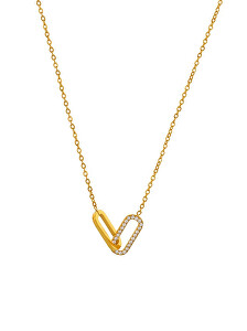 Elegantní pozlacený náhrdelník se zirkony Gold