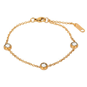 Pozlacený ocelový náramek s třpytivými ozdobami