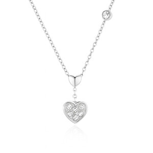 Romantický ocelový náhrdelník s krystaly VSN028S