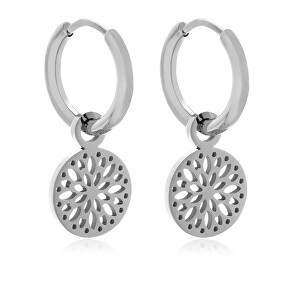 Slušivé ocelové náušnice kruhy 2v1 VABRAE019S