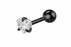 Slušivý titanový piercing se srdíčkem VSE6015SB-PET