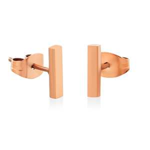 Stylové bronzové minimalistické náušnice Tyčinky