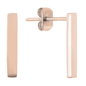 Stylové růžově zlacené minimalistické náušnice