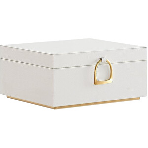 Světlá šperkovnice s rukojetí