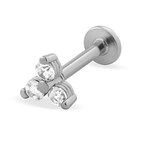 Třpytivá ocelová labreta s krystaly