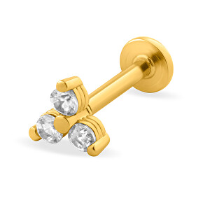 Třpytivá pozlacená labreta s krystaly