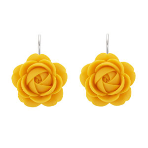 Žluto-oranžové visací náušnice Kytičky Sun