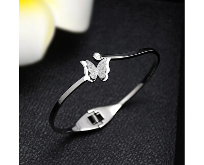 Romantický motýlí náramek Metal Butterfly KBS-154-SIL Romantický motýlí náramek Metal Butterfly KBS-154-SIL
