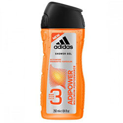 Sprchový gel 3 v 1 pro muže Adipower (Shower Gel Body Hair Face)
