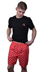 Herren Pyjamas CK One S / S Short Set NM1870E -BTC schwarz Top / Star Print
