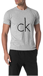 Férfi póló CK Sleep Cotton S/S Crew Neck Grey With Logo