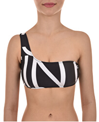 Sutien de baie One Shoulder Bralette Abstract Klein Abstract Black