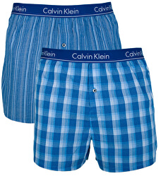 2 PACK - pánske trenírky Lark inPlaid-Atlantis, Gallagher Stripe -Atlantis
