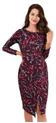 Dámske šaty Closet Draped Front Wrap Dress Maroon