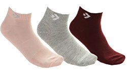 Bale azt 3PC zokni 3PP Converse Női Star Chevron logo Storm / Lt szürke / Burgundy