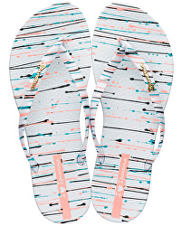 Șlapi flip-flops de damă Wave Art Fem White/White