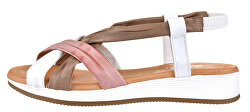Damen Ledersandalen 1300/ES-61 Cer. rosa Aries Bco-Beig