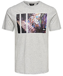 Herren T-Shirt ONSBERNIE SS CAMP T Light Grey Melange