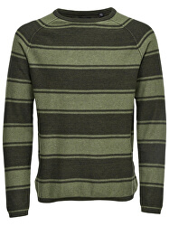 Férfi pulóver Alex 12 Stripe d Crew Neck Olive Drapp
