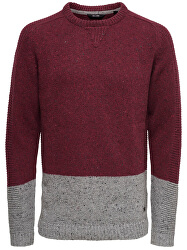 Pulovere pentru bărbați Bole Naps Knit Cabernet