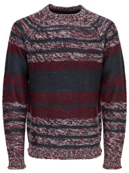 Pánsky sveter Callen 3 Mel Striped Knit Reg Blue Nights
