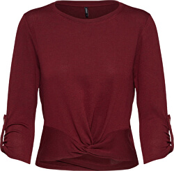 Bluză de femei ONLTINNA 3/4 TOP JRS Merlot