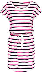Női ruha ONLMAY LIFE S / S RUHA NOOS Cloud NEON PINK + BLACK