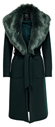 Dámsky kabát ONLJOLIE LONG FUR WOOL COAT OTW Ponderosa Pine