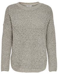 Maglione da donna ONLBERNICE L/S ROUND PULLOVER KNT NOOS Light Grey Melange