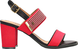 Sandale pentru femei Red textile Ladies 69598 Sandals Red