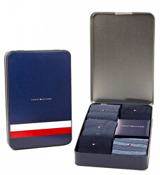 Geschenkset mit SockenSharp stripes 5pack giftbox Dark Navy