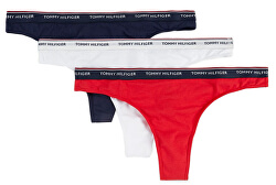 Frauenhöschen-Set Essentials 3P Thong Tango Red/White/Navy Blazer