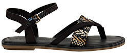 Dámske sandále Black Canvas/Geometric Woven Lexie