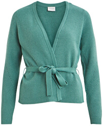 Cardigan pentru femei VIRIL KNIT L / S SHORT RIB CARDIGAN / L Ulei Blue