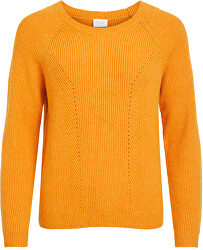 Damenpullover Gold und Eiche VIRIL STRICK L / S RIB TOP / 1
