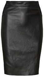 Fustă pentru femei VMBUTTERSIA HW COATED SKIRT NOOS Black