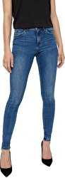 Női farmer VMTANYA MR S PIPING JEANS VI349 NOOS Medium Blue Denim