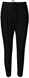 Damen Eva Herr Loose Nadelstreifenhose Noos "30 Black White
