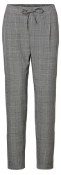 Dámske nohavice VMEVA MR LOOSE STRING CHECKED PANTS NOOS Grey/White