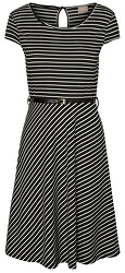 Dámske šaty VMVIGGA FLAIR CAPSLEEVE DRESS Black Snow White