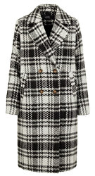 Női kabát VMCOOKIE LONG WOOL JACKET KI Black WHITE