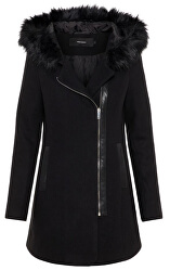 Dámský kabát VMMACY COLLAR 3/4 WOOL JACKET LCS Black