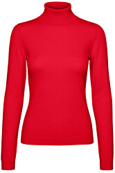Pulover de femei VMHAPPY BASIC LS ROLLNECK BLOUSE BLACK